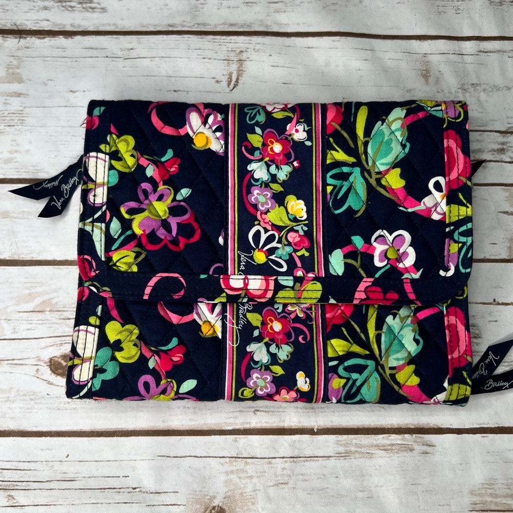 Vera Bradley Hanging Travel Organizer Midnight Blues Floral Navy Blue OS